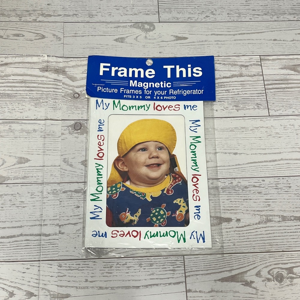 Frame This Magnetic Refrigerator Picture Frame My‎ Mommy Loves Me 3x5 4x6 New